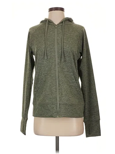 Pre-owned Athletic Works Zip Up Hoodie In Green