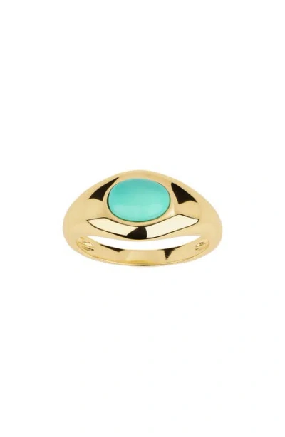 Athra Luxe Athra Oval Howlite Dome Ring In White