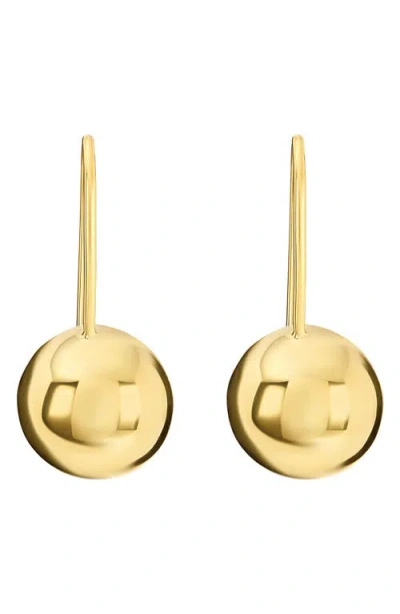 Athra Luxe Ball Drop Hoop Earrings In Gold