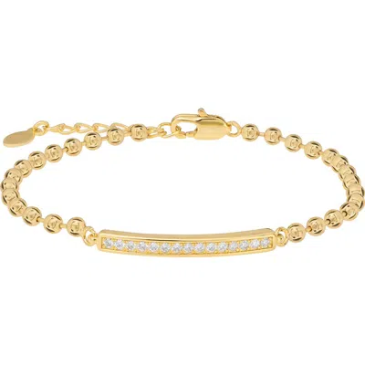 Athra Luxe Bar Ball Chain Bracelet In Gold
