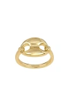 Athra Luxe Bold Mariner Link Ring In Gold