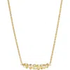 Athra Luxe Cubic Zirconia Knot Pendant Necklace In Gold