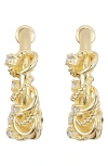 Athra Luxe Cubic Zirconia Wrap Hoop Earrings In Gold