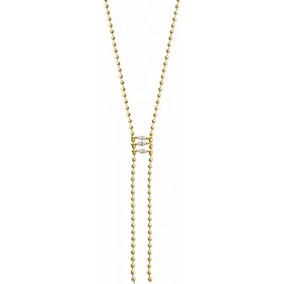 Athra Luxe Cubic Zirconia Y-necklace In Gold