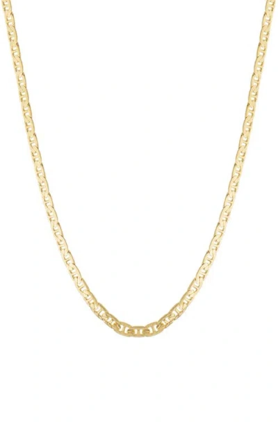 Athra Luxe Diamond Cut Link Necklace In Gold