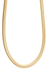 Athra Luxe Dolce Sole Fancy Mesh Necklace In Gold