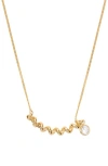 Athra Luxe Dolce Sole Spiral Cubic Zirconia Pendant Necklace In Gold
