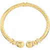 Athra Luxe Dolce Sole Twisted Pavé Rope Bangle In Gold