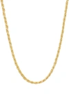 Athra Luxe Dolce Sole Twisted Rope Chain Necklace In Gold