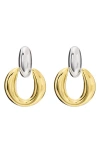 Athra Luxe Dolce Sole Two-tone Door Knocker Earrings In Multi