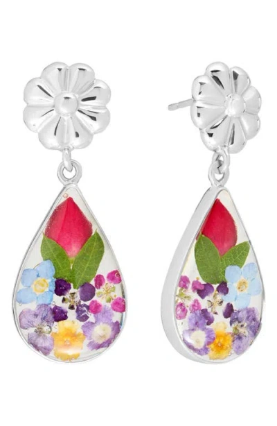 Athra Luxe Dried Flower Resin Teardrop Earrings