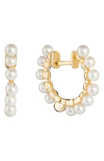 Athra Luxe Freshwater Pearl Hoop Earrings
