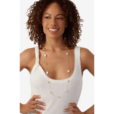 Athra Luxe Freshwater Pearl Long Station Necklace