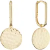 Athra Luxe Hammered Disc Huggie Hoop Earrings
