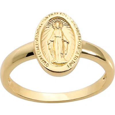 Athra Luxe Oval Mary Ring In Gold