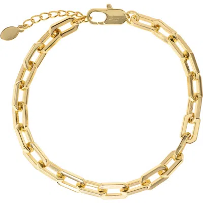 Athra Luxe Paperclip Link Bracelet In Gold