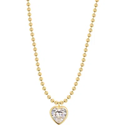 Athra Luxe The Celeste Heart Pendant Necklace In Gold