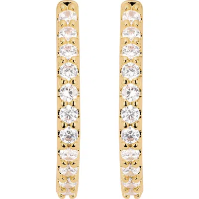 Athra Luxe The Eternal Pavé Huggie Hoop Earrings In Gold