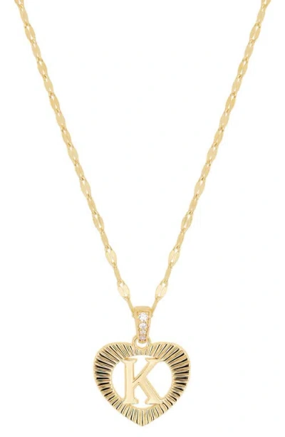 Athra Luxe The Modern Love Initial Necklace In Gold