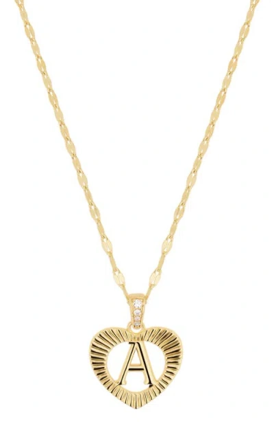 Athra Luxe The Modern Love Initial Necklace In Gold