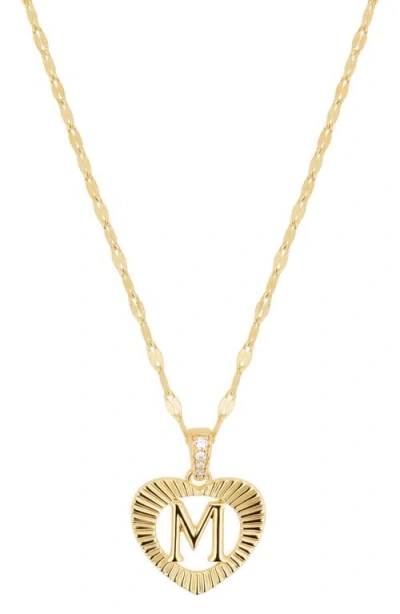 Athra Luxe The Modern Love Initial Necklace In Gold