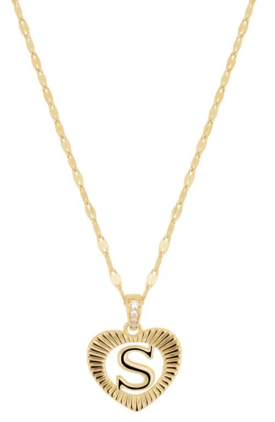 Athra Luxe The Modern Love Initial Necklace In Gold