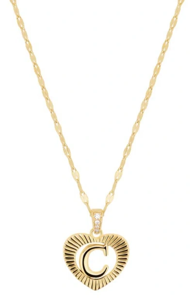 Athra Luxe The Modern Love Initial Necklace In Gold