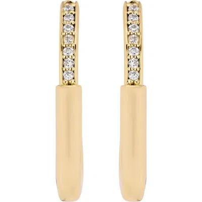 Athra Luxe The Modern Oval Hoop Earrings In Gold