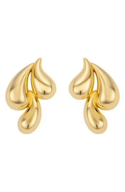 Athra Luxe The Soft Sculpt Drop Earrings In Gold