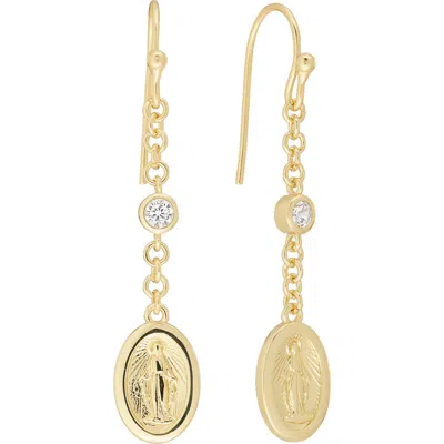 Athra Luxe Virgin Mary Drop Earrings