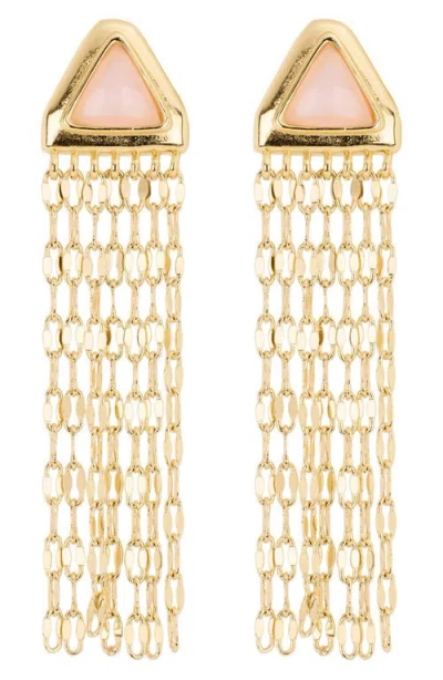Athra Luxe Waterfall Drop Earrings In Gold