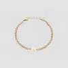 Athra The Single Block Letter Curb Chain Bracelet