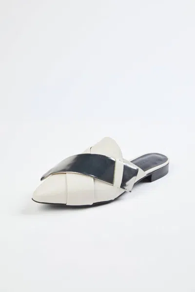 Atiana Origami Slipper In Bone In White