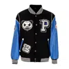 Atipici Atypical Men's Mvp Varsity College Jacket Pandas Blue In Blue