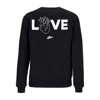 Atipici Follow Your Art Love Crew Black Men's Crewneck Sweatshirt In Black