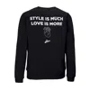 Atipici Men's Crewneck Sweatshirt Follow Your Art Style Is Much Crew Black In Black