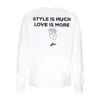 Atipici Men's Crewneck Sweatshirt Follow Your Art Style Is Much Crew White In White