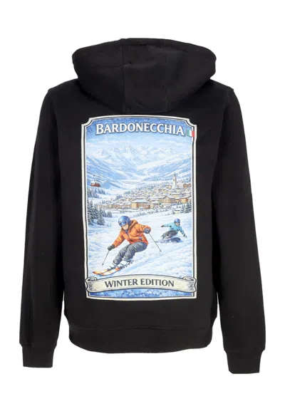 Atipici Men's Hoodie Holidays Winter Edit Bardonecchia Hoodie Black
