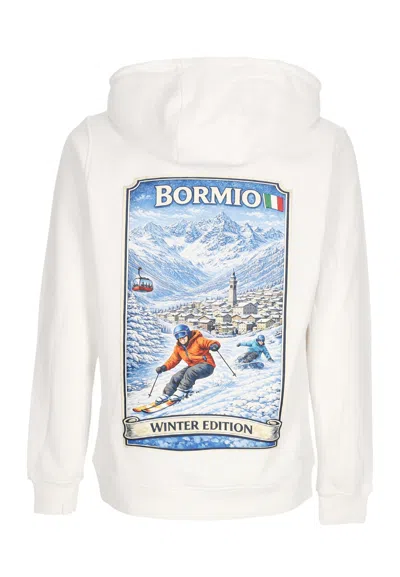 Atipici Men's Hoodie Holidays Winter Edit Bormio Hoodie White