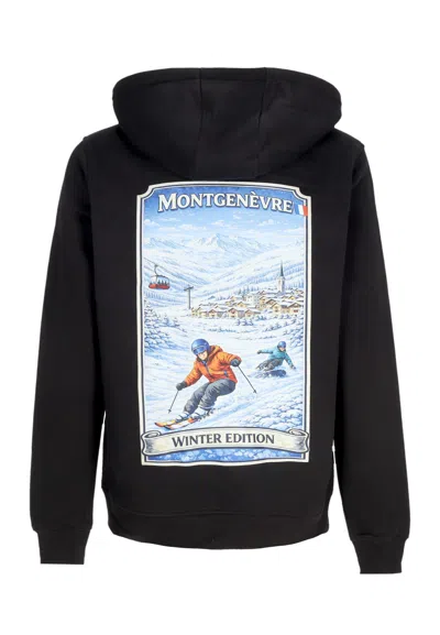 Atipici Men's Hoodie Holidays Winter Edit Montegenevre Hoodie Black