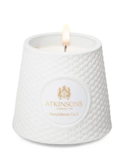 Atkinsons Marylebone Oud Scented Candle In White
