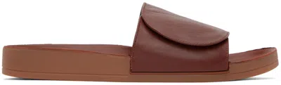 At.kollektive Brown Isaac Reina Edition Round Sandals In Chestnut