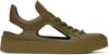 At.kollektive Khaki Kostas Murkudis Edition Cutout Sneakers In Olive