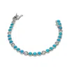 Atlanta Jewelers Supply Women's Bubble Tennis Bracelet In Turquoise/clear In Blue