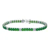 Atlanta Jewelers Supply Women's Oval Colored Tennis Bracelet In Green In Green