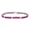 Atlanta Jewelers Supply Women's Oval Colored Tennis Bracelet In Pink In Pink