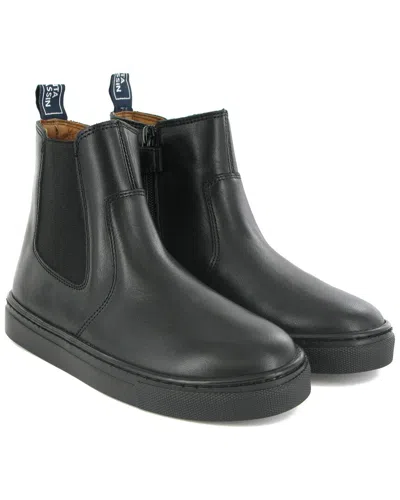 Atlanta Mocassin Kids' Atlanta Moccasin Chelsea Leather Boot In Black