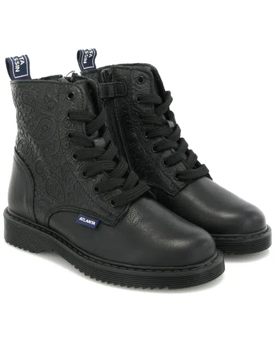 Atlanta Mocassin Atlanta Moccasin Katy Leather Boot In Black