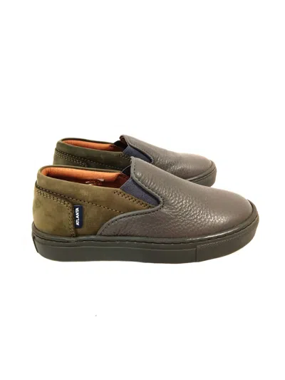 Atlanta Mocassin Kids' Slip On Sneakers In Multicolor In Green