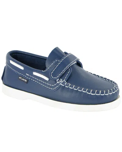 Atlanta Mocassin Leather Boat Shoe In Blue